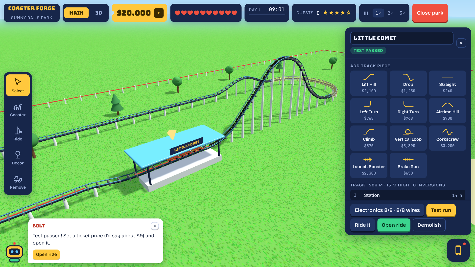 Coaster builder in Coaster Forge